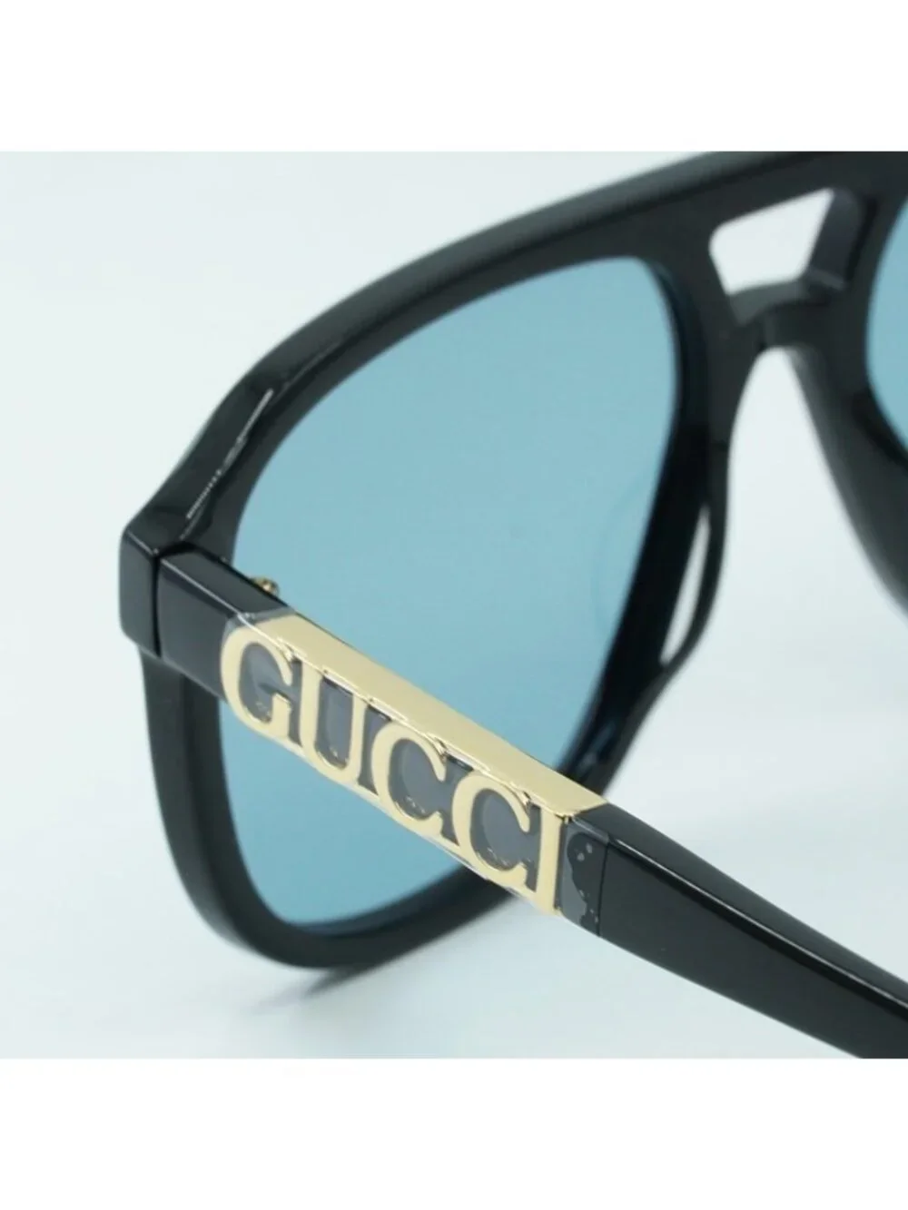 Gucci GG1188S 004 Sunglasses Black Aviator Frame, Blue Lenses